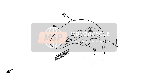 Honda NT700V 2006 VORDERER KOTFLÜGEL für ein 2006 Honda NT700V