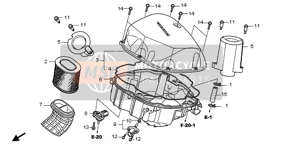 Honda NT700V 2006 Purificateur d'air pour un 2006 Honda NT700V