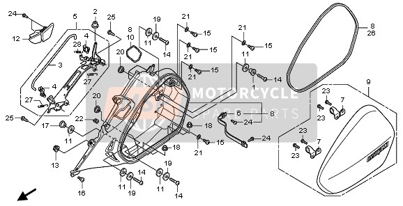 Honda NT700V 2006 L. SATTELTASCHEN für ein 2006 Honda NT700V