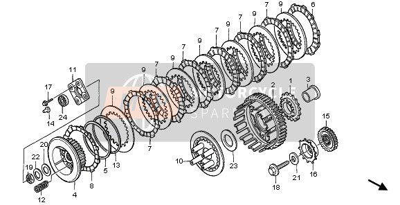 Honda NT700VA 2006 CLUTCH for a 2006 Honda NT700VA