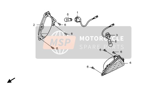 Honda NT700VA 2006 BLINKER für ein 2006 Honda NT700VA