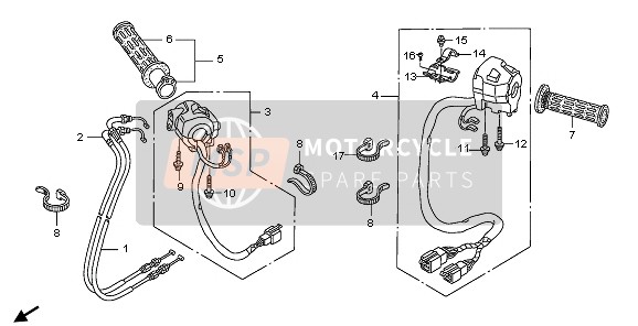 Honda ST1300A 2006 Cambiar &Cable para un 2006 Honda ST1300A