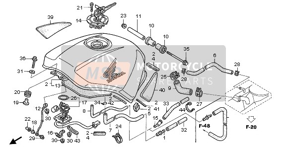 Honda ST1300A 2006 Réservoir d'essence pour un 2006 Honda ST1300A