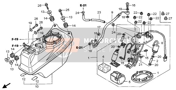 Honda ST1300A 2006 FUEL PUMP for a 2006 Honda ST1300A