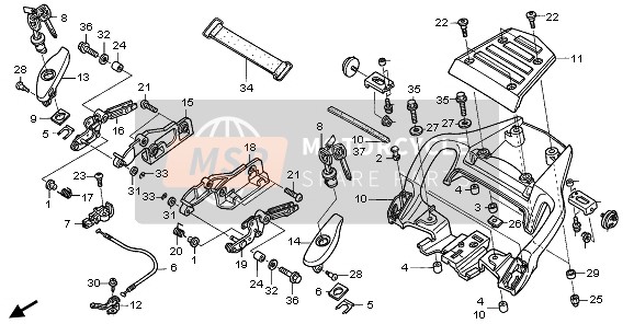 Honda ST1300A 2006 Grab Rail pour un 2006 Honda ST1300A