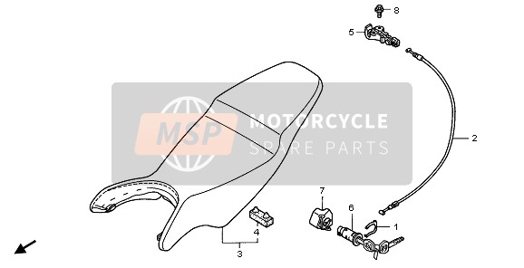 Honda VFR800A 2006 Asiento para un 2006 Honda VFR800A