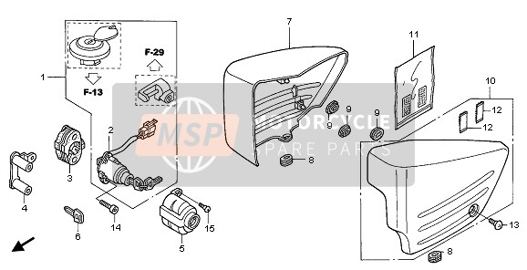 Honda VT125C 2006 SIDE COVER for a 2006 Honda VT125C