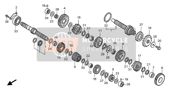 23211MAT000, Arbre Principal (13T), Honda, 0