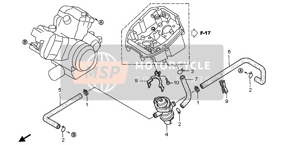 Honda VTR1000F 2006 AIR SUCTION VALVE for a 2006 Honda VTR1000F