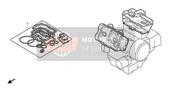 Honda VTR1000F 2006 EOP-1 Kit guarnizioni A per un 2006 Honda VTR1000F