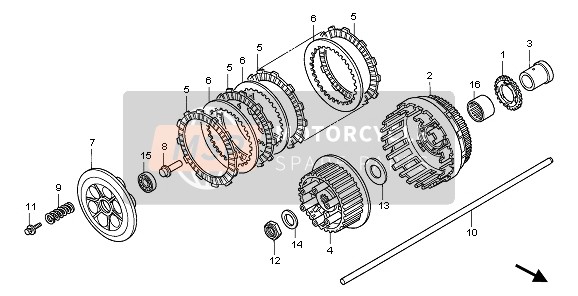 Honda VTX1800C1 2006 CLUTCH for a 2006 Honda VTX1800C1