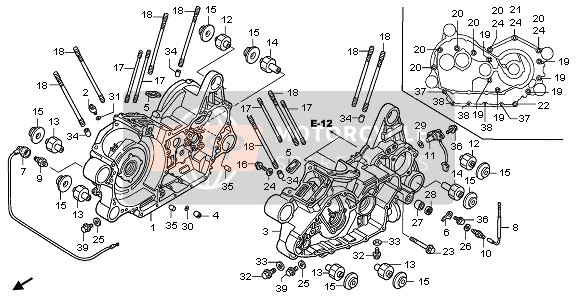 Honda VTX1800C1 2006 CRANKCASE for a 2006 Honda VTX1800C1