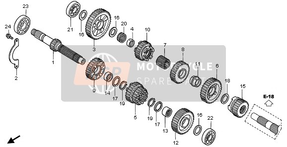 Honda VTX1800C1 2006 TRANSMISSION for a 2006 Honda VTX1800C1