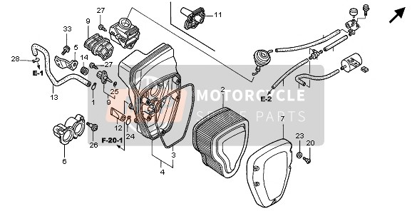 Honda VTX1800C1 2006 Purificateur d'air pour un 2006 Honda VTX1800C1