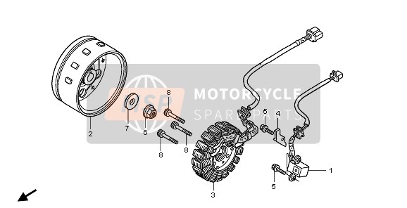 Honda XL125V 2006 GENERATOR for a 2006 Honda XL125V