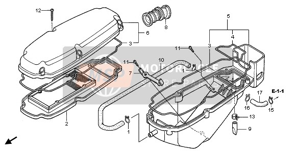 Honda XL125V 2006 Luchtfilter voor een 2006 Honda XL125V