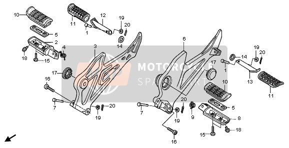 Honda XL125V 2006 Paso para un 2006 Honda XL125V