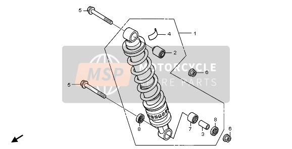 Honda XL125V 2006 Cuscino posteriore per un 2006 Honda XL125V