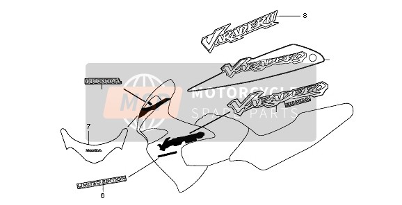 64224KPCD40ZC, Mark, Fr. Side Cowl *TYPE3 * (TYPE3 ), Honda, 0