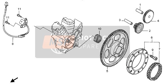 Honda XL650V 2006 Pulsgenerator & Startend Koppeling voor een 2006 Honda XL650V