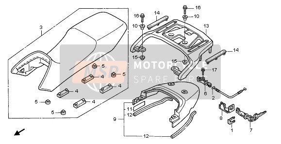 Honda XL650V 2006 Posto A Sedere per un 2006 Honda XL650V