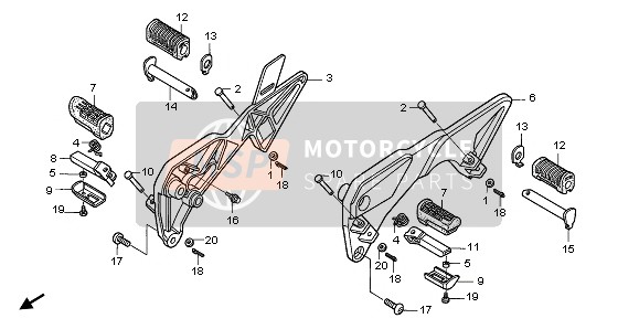 Honda XL650V 2006 STEP for a 2006 Honda XL650V