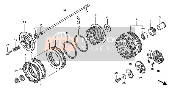 Honda XL1000V 2006 Embrague para un 2006 Honda XL1000V