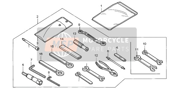 Honda CBR1100XX 1997 Outils pour un 1997 Honda CBR1100XX