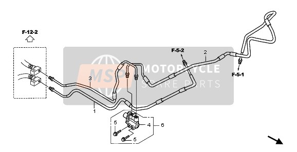 Honda XL1000VA 2006 Valvola di controllo proporzionale per un 2006 Honda XL1000VA