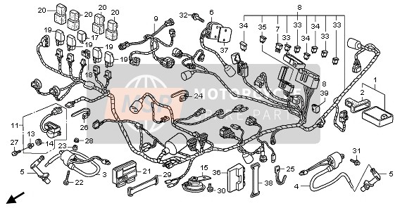 Honda XL1000VA 2006 WIRE HARNESS for a 2006 Honda XL1000VA