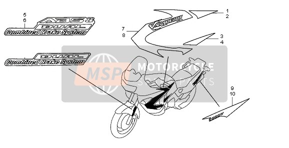 Honda XL1000VA 2006 Sticker voor een 2006 Honda XL1000VA