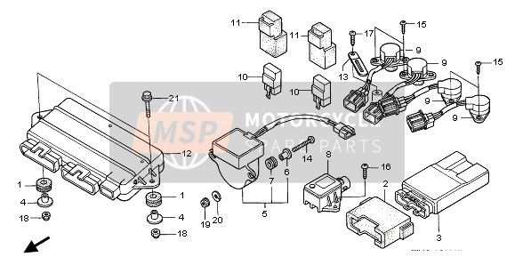 9391324420, Screw, Tapping, 4X16 (Po), Honda, 2