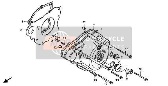 Honda CMX250C 1997 LEFT CRANKCASE COVER for a 1997 Honda CMX250C