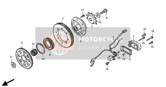 Honda ST1100A 2001 Comenzando Embrague para un 2001 Honda ST1100A