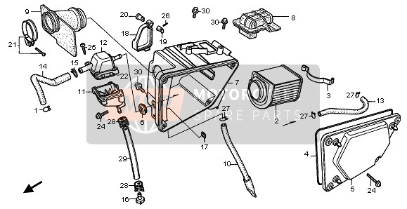 Honda CMX250C 1997 AIR CLEANER for a 1997 Honda CMX250C