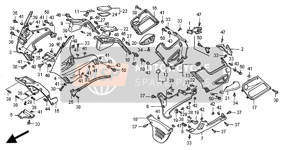 64235MT3000ZU, Cowl, Inner Middle *R151CU * (R151CU Candy Graceful RED-U), Honda, 0