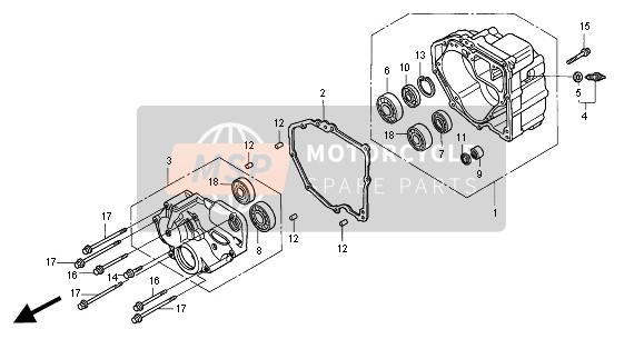 Honda ST1100 2001 Caja trasera para un 2001 Honda ST1100