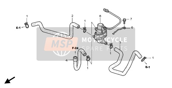 Honda ST1300A 2003 Luchtinjectieklep voor een 2003 Honda ST1300A