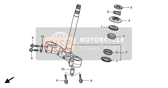 Honda ST1300A 2003 STEERING STEM for a 2003 Honda ST1300A