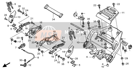 Honda ST1300A 2003 GRAB RAIL for a 2003 Honda ST1300A