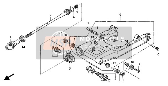 Honda ST1300A 2003 SWINGARM for a 2003 Honda ST1300A