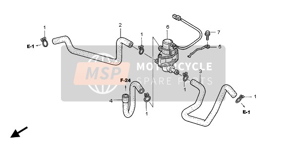 Honda ST1300 2003 AIR INJECTION CONTROL VALVE for a 2003 Honda ST1300