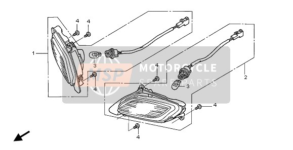 Honda ST1300 2003 BLINKER für ein 2003 Honda ST1300