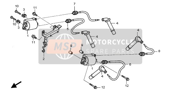 Honda ST1300 2003 IGNITION COIL for a 2003 Honda ST1300