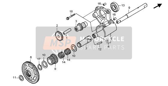 91051727000, Bearing, Needle, 20X24X17, Honda, 1