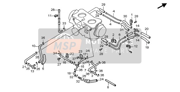 938920400600, Vis A Tete A Rondelle,  4X, Honda, 2