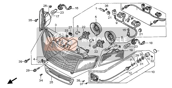 33405MN5601, Socket Comp., R. Fr. Winker, Honda, 0