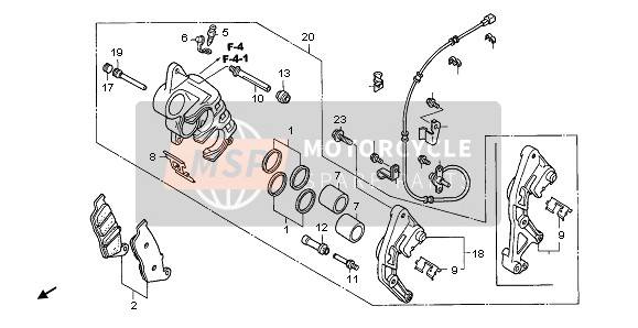 FRONT BRAKE CALIPER (R.)