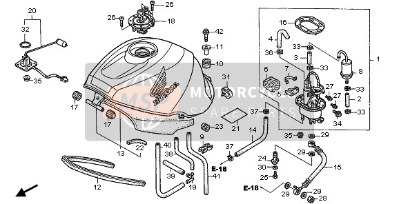 Honda CBR1100XX 2007 Serbatoio di carburante per un 2007 Honda CBR1100XX