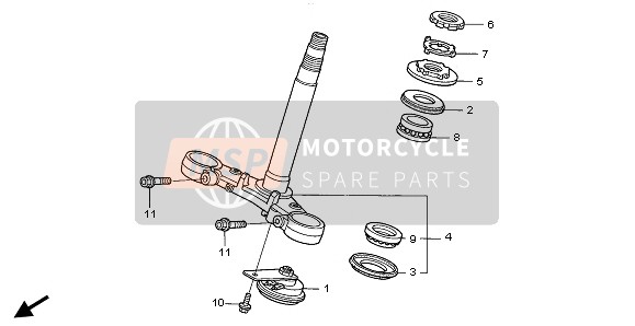 Honda CBR600F 2007 STEERING STEM for a 2007 Honda CBR600F